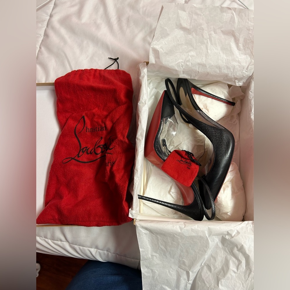 Black Optisexy 100 Calf Zarli/PCV Christian Louboutin Heels